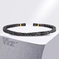 Vnox Antique Mens Mobius Cuff Bracelets, Vintage Hammered Twistd Metal Open Bangle, Adjustable Boys Jewelry