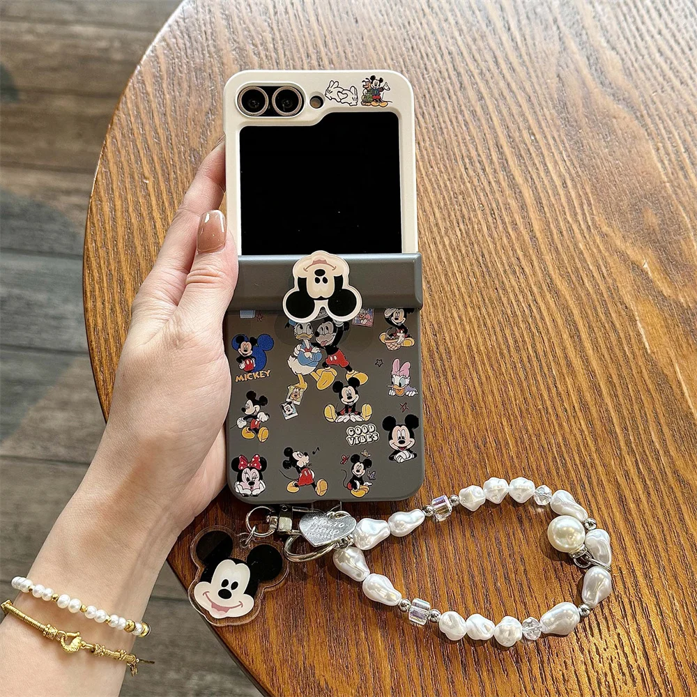 

Luxury stylish Lovely Anti-fall Case for Samsung Galaxy Z Flip 7 7FE Flip 6 5 4 3 Cute rotating Mickey Kawaii protection Cover