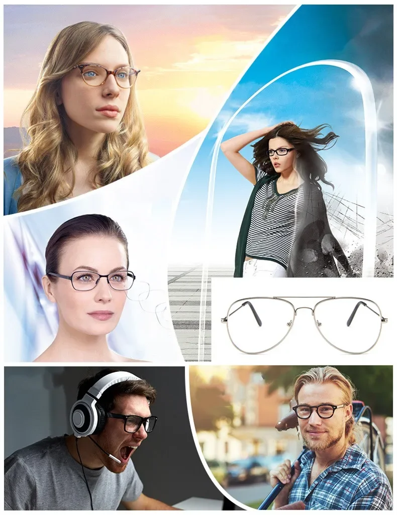 SWOKENCE Myopie Rezept-0,5 zu-10 Frauen Männer Polit Legierung Rahmen Kurzsichtig Brille Astigmatismus Angepasst F067 – Detail 20