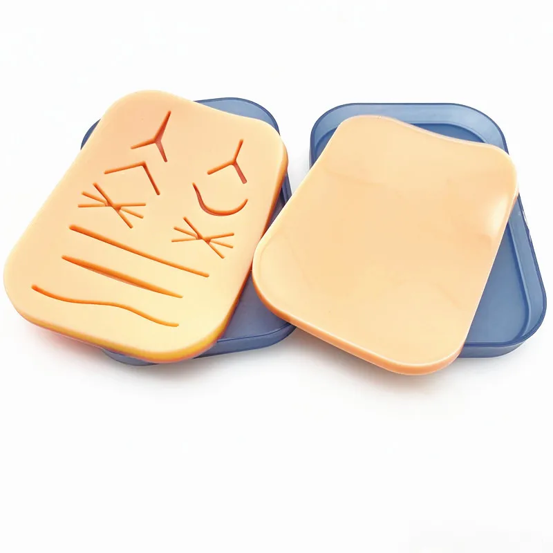 Silicone Suture Pad Human Traumatic Skin Model Wound Suturing Training Pad Reusable Silicone Teaching Model