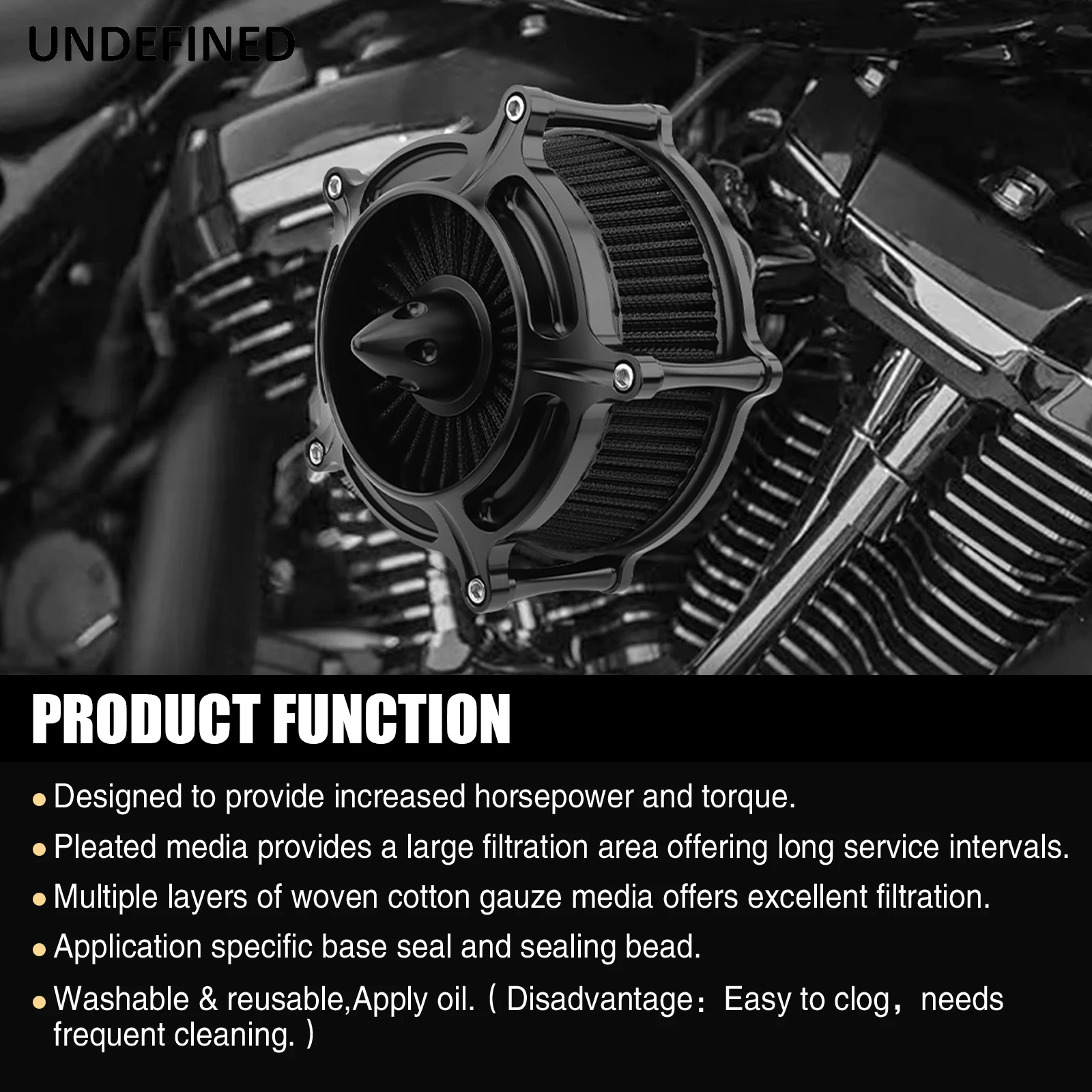 Air Filter Cleaner Intake Filter Kit For Harley Street Rod XG750A 2017-2020 Black Spike Aluminum Motorcycle Modified Parts