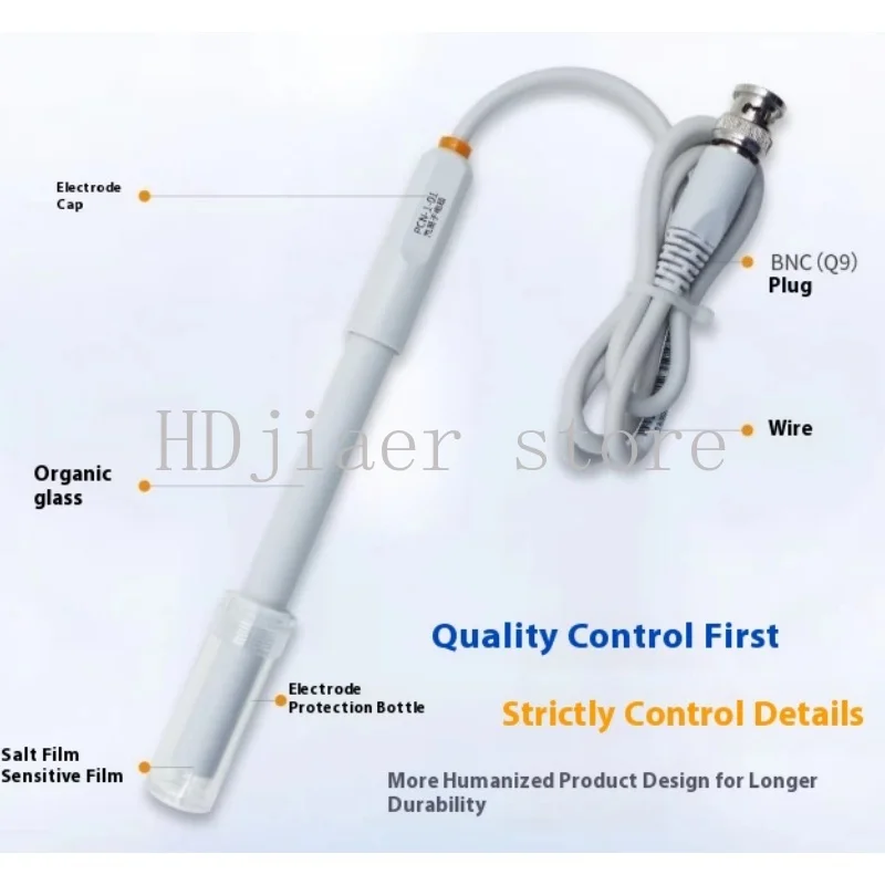 

PNO3-1-01 Nitrate Ion Selective Electrode - 10⁻¹-10⁻⁵ mol/L, BNC Connector, High Precision for Lab Water/Soil Analysis