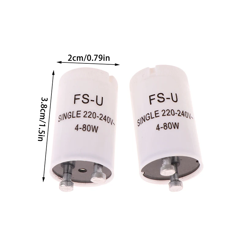 5Pieces 38 X 20mm High-quality Fluorescent Starters AC220V-240V 4-80W Fluorescent Tube Fuse Starter CE Rohs Fuse Starters