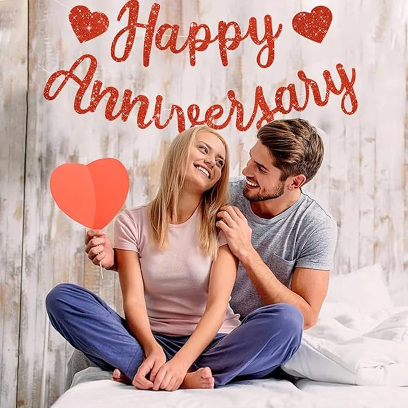 �Happy Anniversary“-Banner, Jubiläums-Party-Dekorationen, wir machen immer noch eine Party-Dekoration zum Hochzeitstag – Detail 8