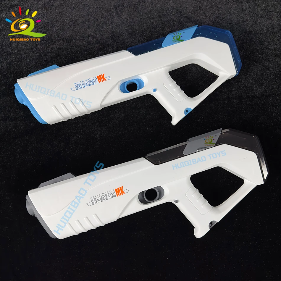 Pistolet na wodę HUIQIBAO, automatyczny, elektryczny, zabawka wodna, dla dzieci, dorosłych, na lato, basen, imprezę, gra z wiaderkiem na plaży.