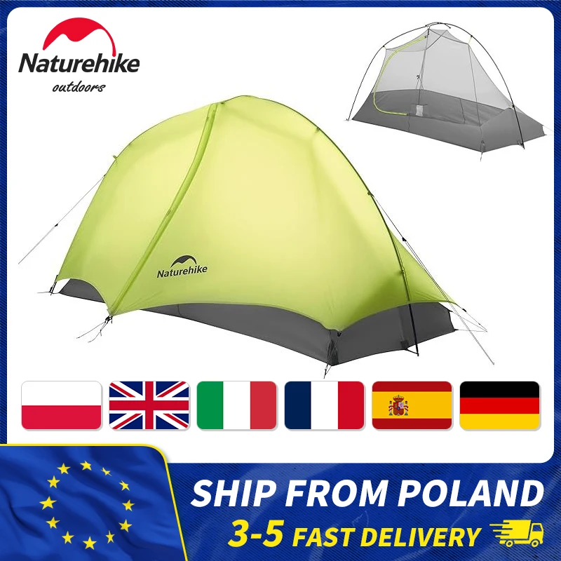 Tente de randonnée Naturehike Star Trail EXT, ultralégère, pliable, portable, pour le camping et la randonnée, 1 à 2 personnes, imperméable, tente de trekking