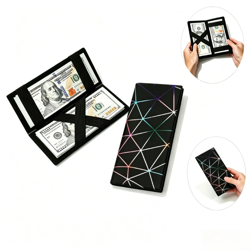 Magic Elastic Money Clips Korean Style Magic Wallet Slim Minimalist Stretch Band Money Clip  Thin Purse for Men Slim Money Clip