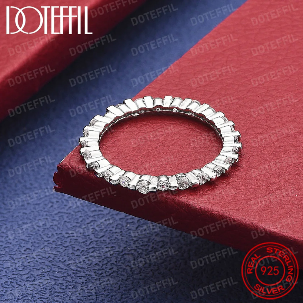 

Кольцо из стерлингового серебра 925 пробы с кристаллами ААА для женщин, модный подарок на свадьбу, очаровательные ювелирные изделия