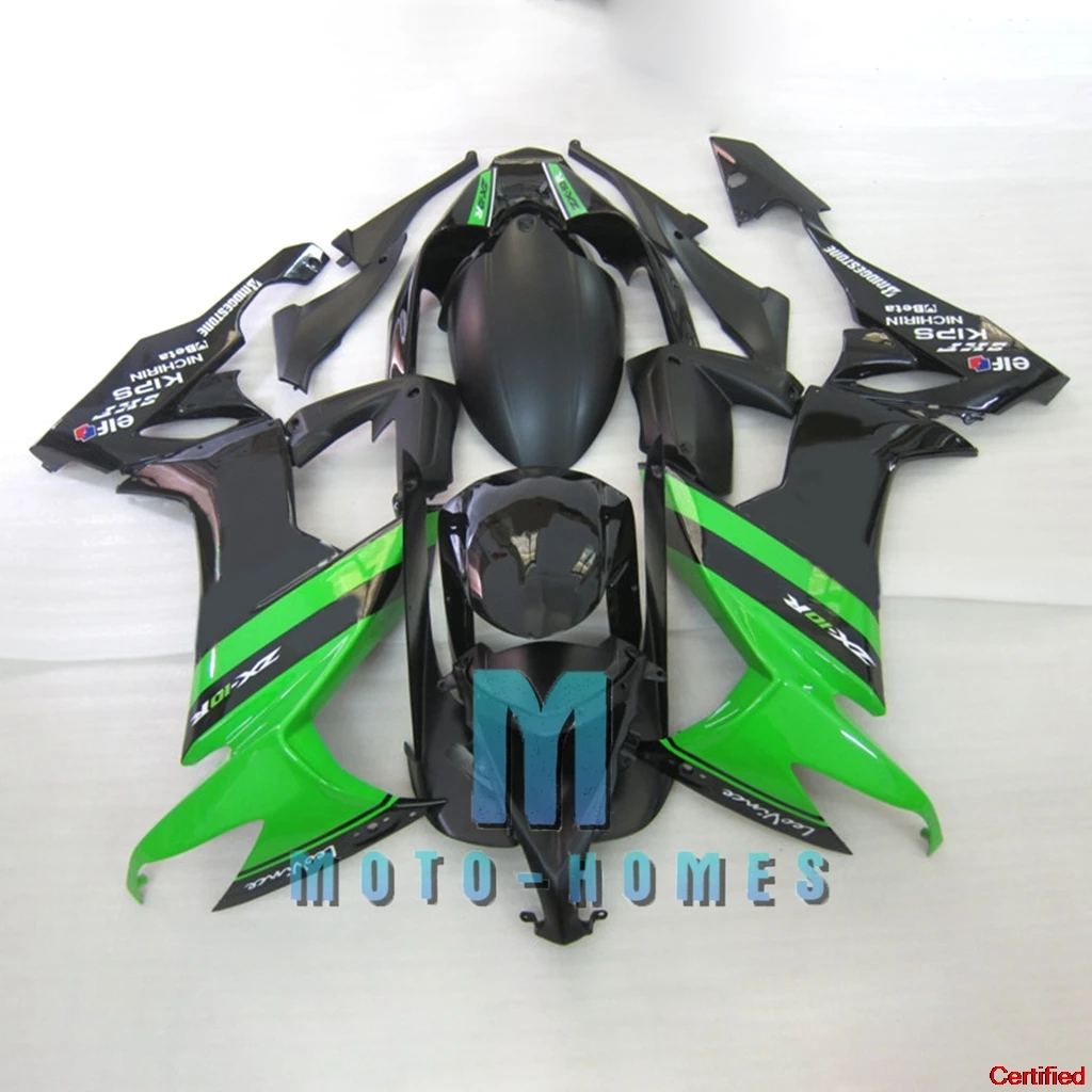 ZXMT Fairing Kit for ZX10R 08-11 Kawasaki Ninja ZX-10R 2008-2011 Green Black Road/Racing ABS Replace Rebuild Bike