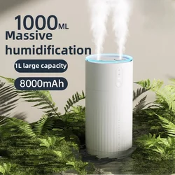 Double Spray Cool Mist Humidifiers 1L Spray up to No water droplets Air Diffuser USB Personal Desktop Humidifiers