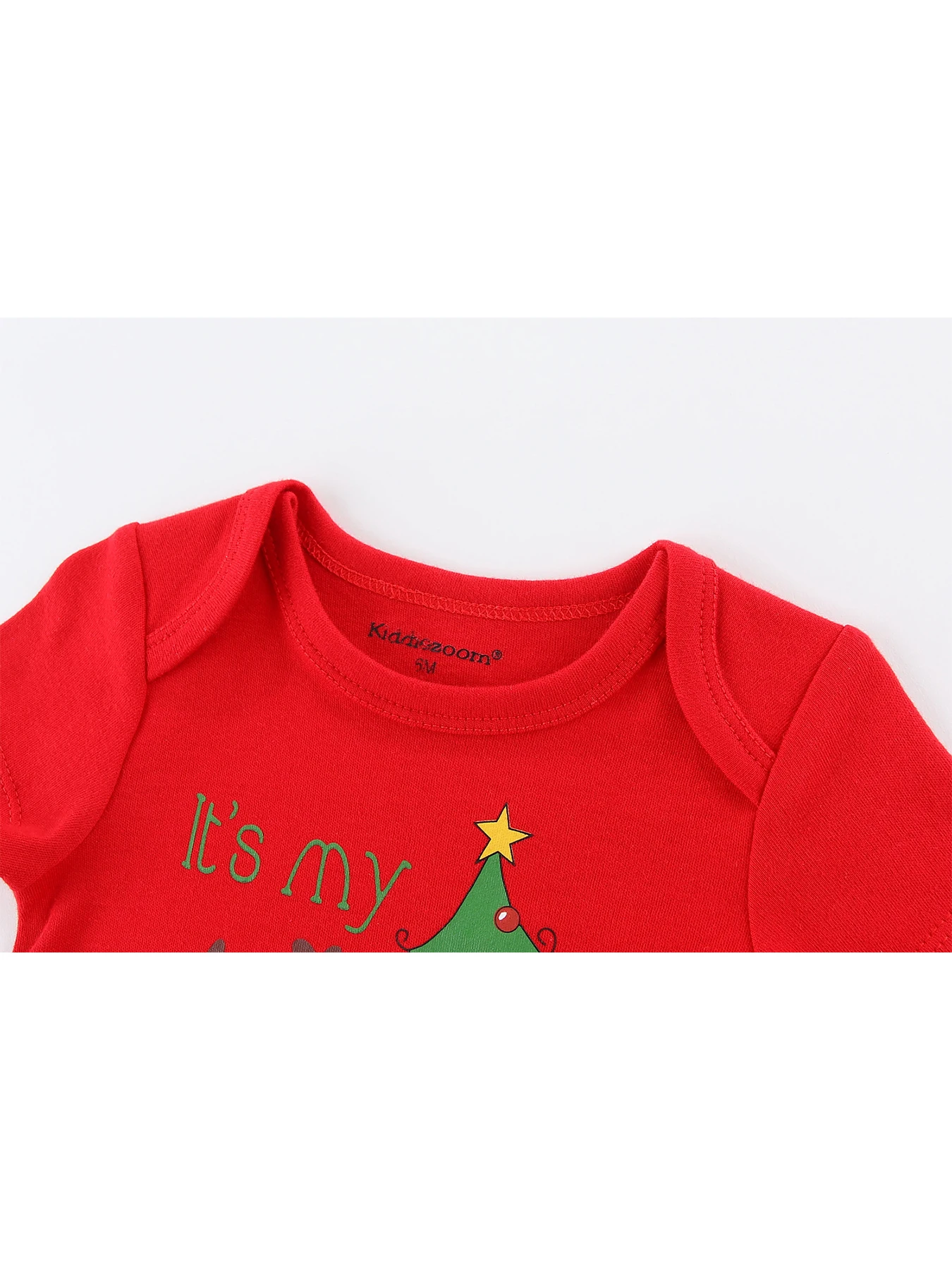 Kiddiezoom 3 Pcs/Lot Christmas Cartoon Baby Boy Girl Bodysuits Soft Newborn Baby Onesies Fashion Baby Clothes