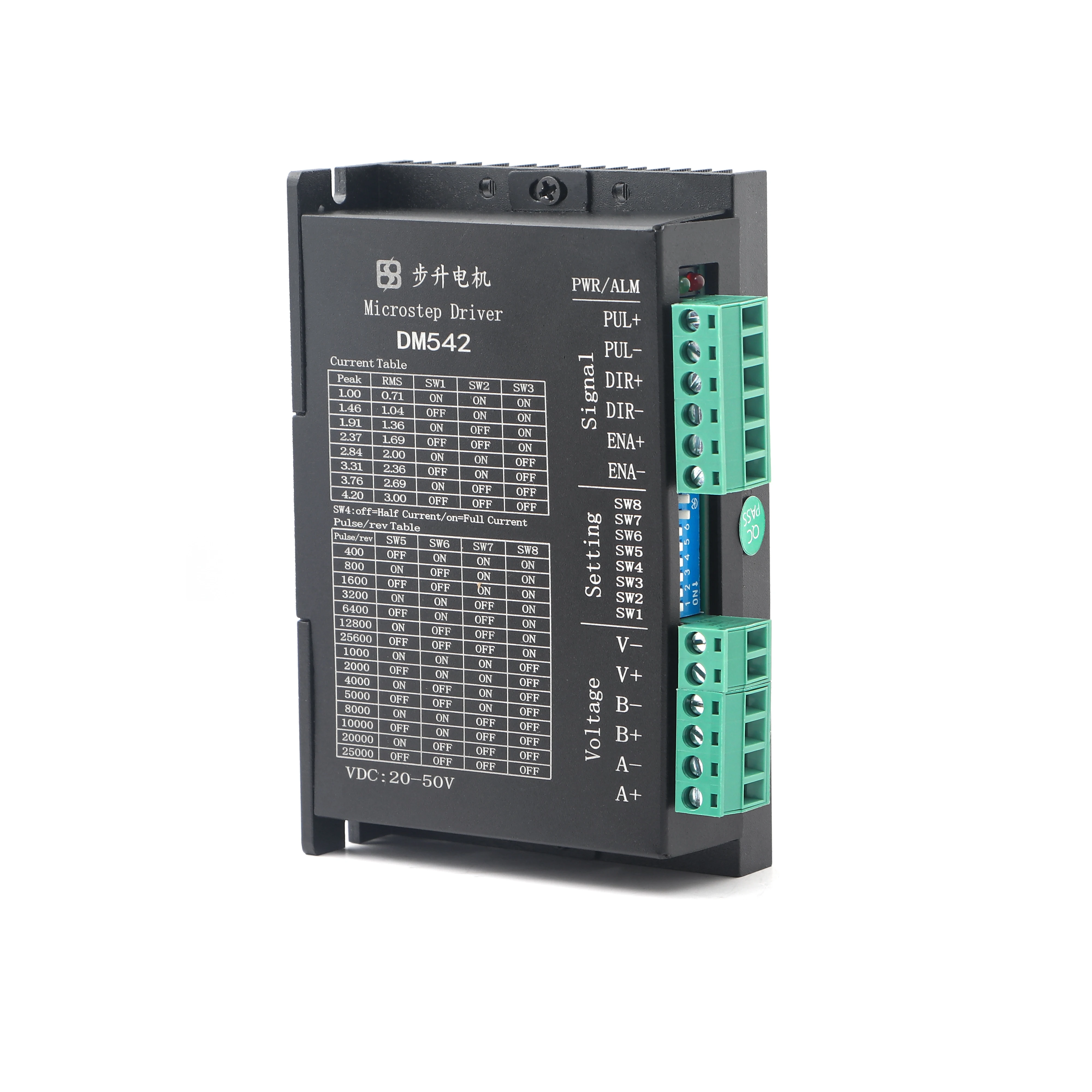 Микро 2-фазный шаговый драйвер DM542 Напряжение DC20-50V