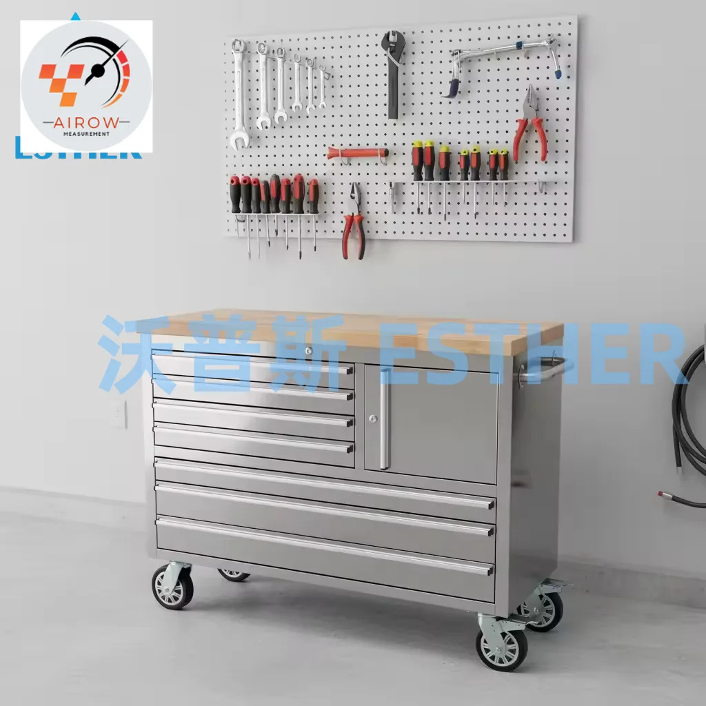 

Рабочая станция Airow 48 из нержавеющей стали с ящиками - Сверхпрочный верстак для гаража и мастерской