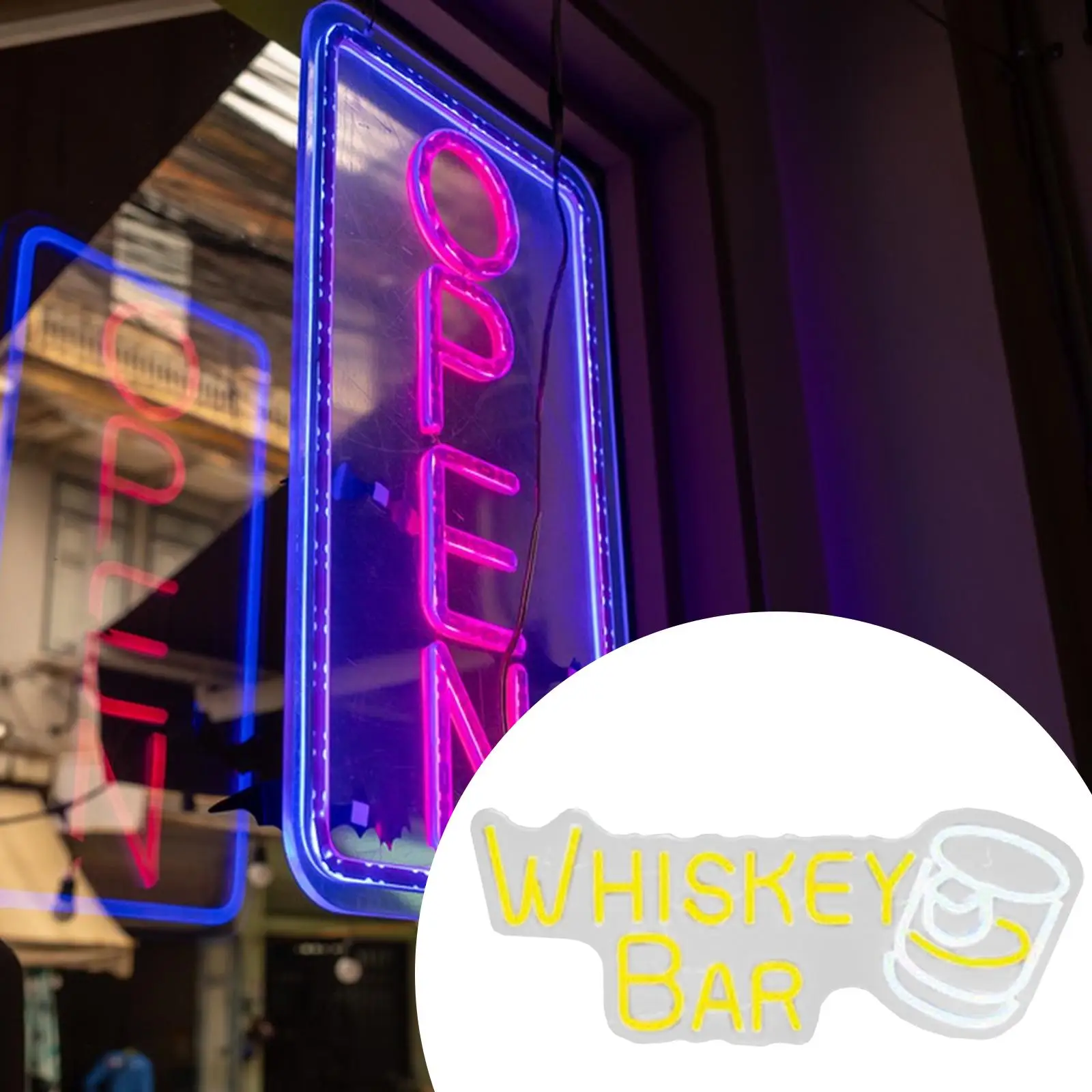 Lampada per atmosfera segnaletica Comoda luce da bar per caffè alimentata tramite USB Grande arte a LED per