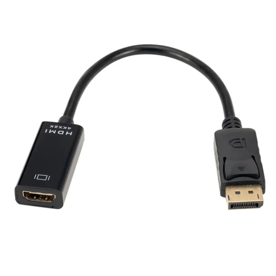 Konwerter adaptera DP na HDMI 4K 1080P męski na żeński DisplayPort na HDMI-kompatybilny kabel adaptera wideo i audio do PC TV Laptop