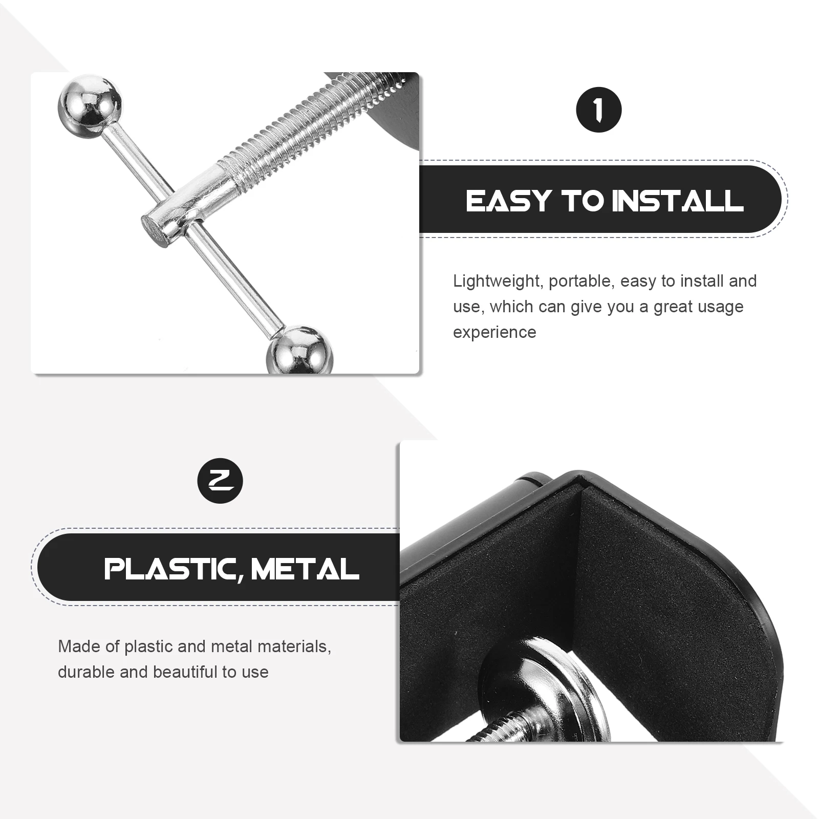 

Desk Clamp Multi Mic Mount Holder Table C-Clamp Stand For Desktop Microphone Phone Live Streaming Bracket Over The Table Rod