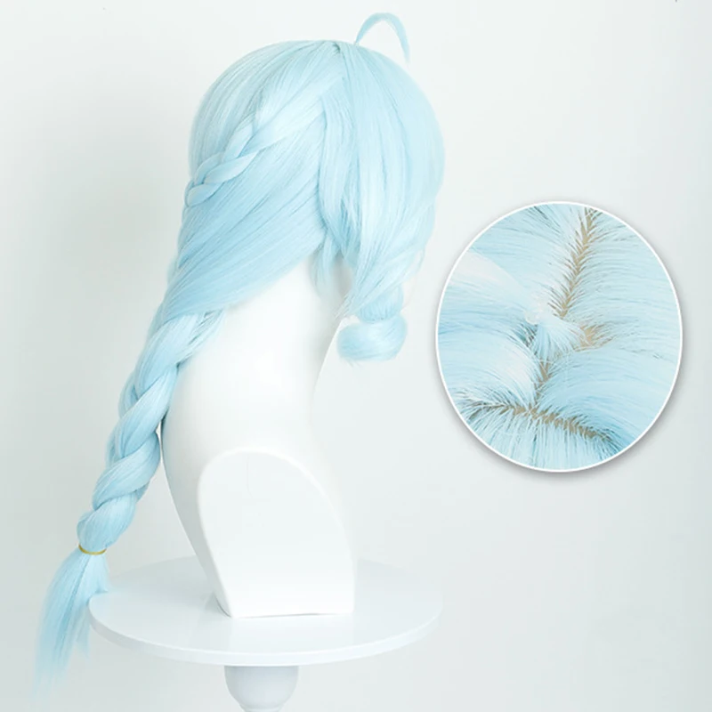 Jogo zenless zona zero semente cosplay peruca feminina lolita azul trançado cabelo resistente ao calor perucas sintéticas halloween prop