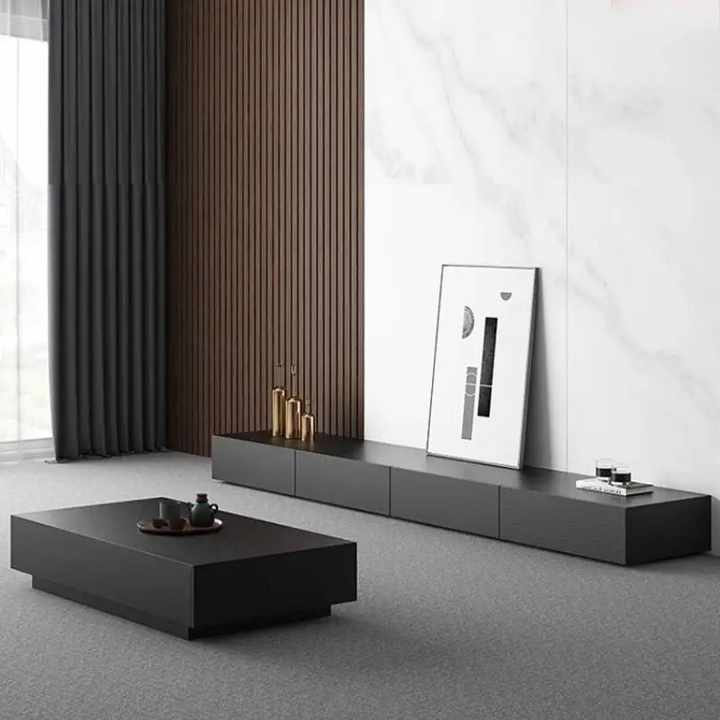 

Wood Dark Drawers Tv Cabinet Simple Minimalist Black Nordic Tv Cabinet Mid Century Bedroom Szafka Pod Telewizor Furniture