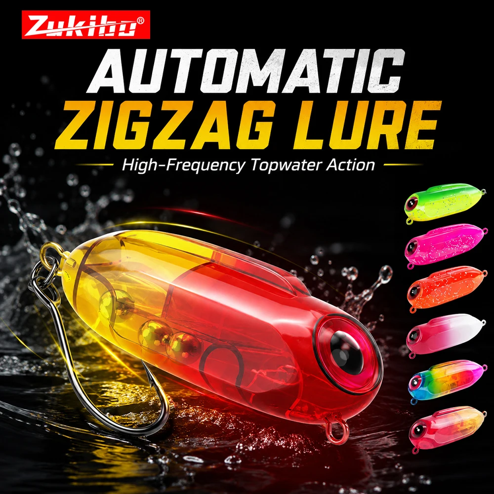 ZUKIBO Topwater Pencil Lure Auto Walking Dog Micro Fishing Bait Floating Long Cast Bass Perch Predator Single Hook Multi Style – Detail 5