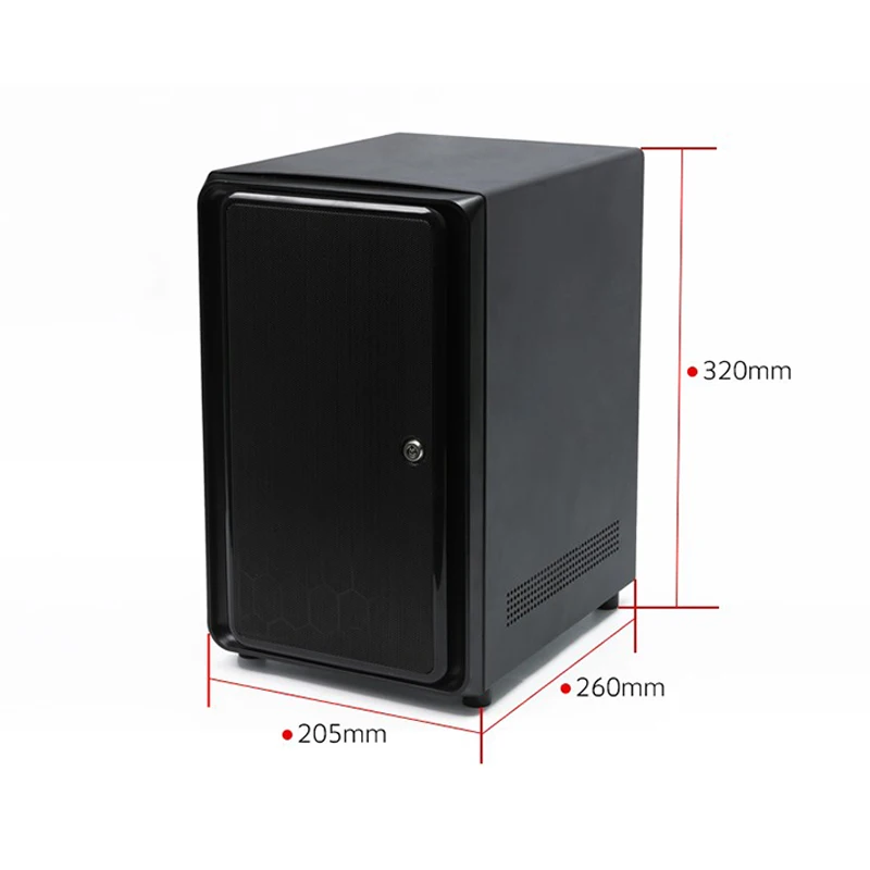 8-Bay Hot Swap NAS Storage Case, Mini-ITX Tower Chassis Compatible with SAS SATA HDD, Home Private Cloud Server Housing