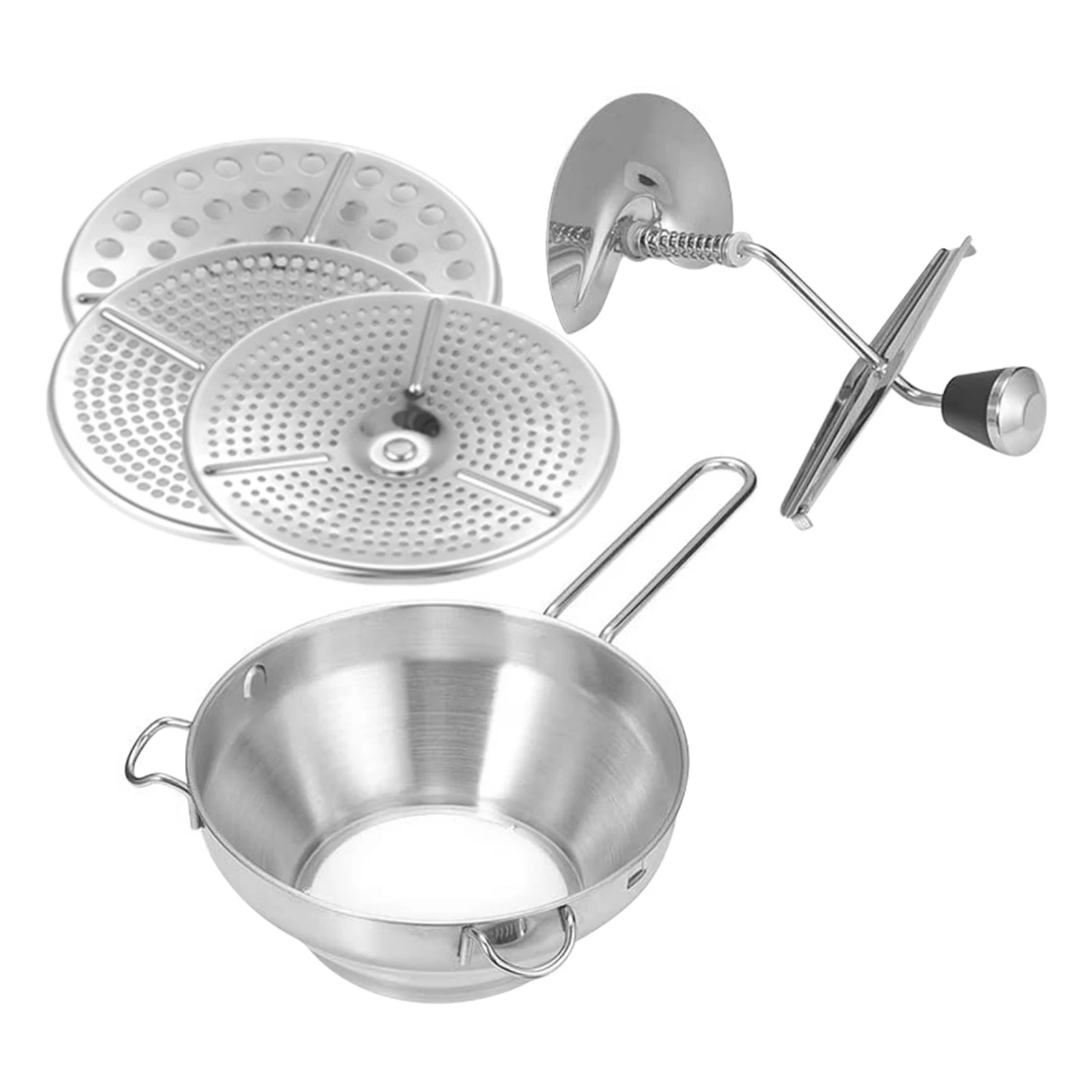 

1 Set Stainless Steel Potato Masher Easy Clean Curved Holes Fine Mashing Comfortable Handle Kitchen Tools Vegetable Sweet Potato