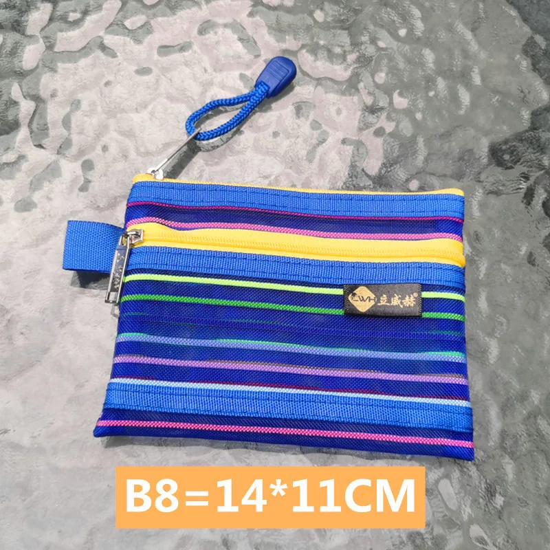 Mini Double Layer Portable Coin Purse Cute Wallet Zipper Bag Mesh Storage Bag ID Bank Card Driver License Organizer Pouch