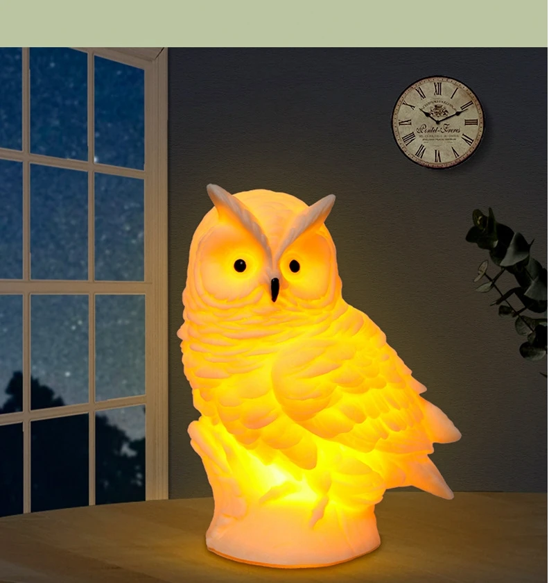 Cute Creative Night Light, Cartoon Owl Bedside Ornaments Jewelry, Night Market Stall Night Light, Birthday Gift Ambient Light