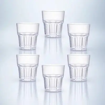 6pcs Acrylic Shot Glasses 35ML Unbreakable Spirits Cups Smooth Surface Crystal Clear Home Bar Restaurant Hotel Coffee Shop