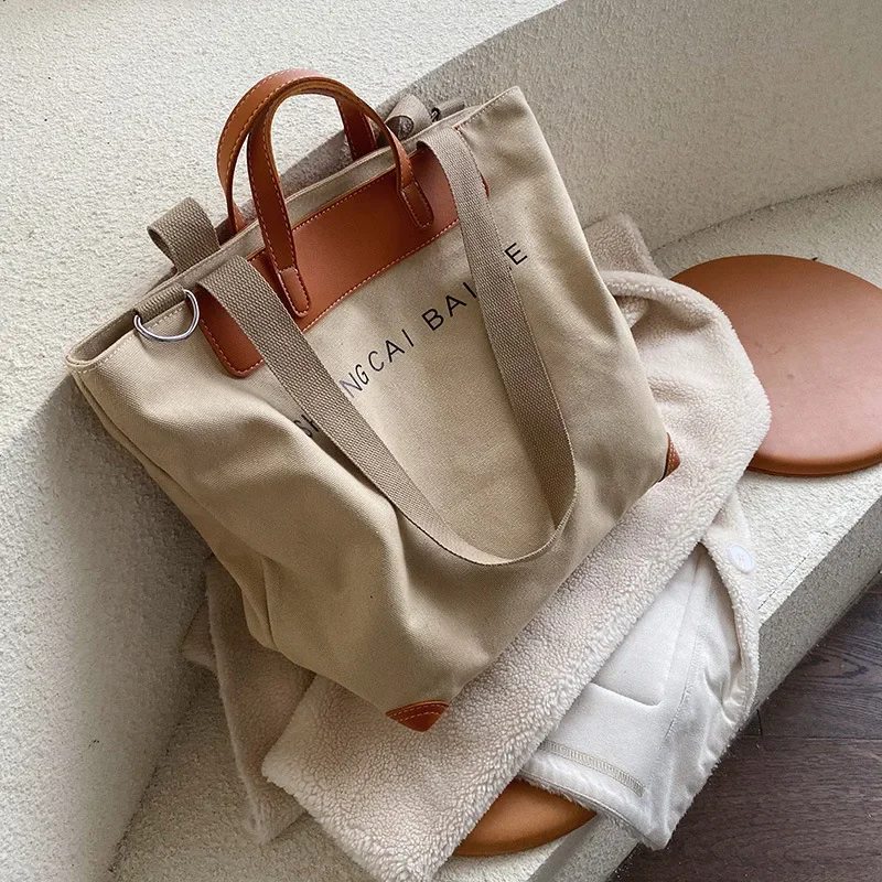 Korean Version Handbag Women Tote Bags Casual Commuter Shoulder Bag Female Ins New Fashion Ladies Messenger Canvas Large Bag