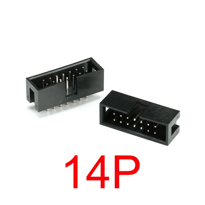 10PCS Dip 6/10/20/26/34/40 Pin 2.54mm Pitch Male Socket Straight Idc Box Headers Pcb Connector Double Row 10p/20p/40p/50p Dc3