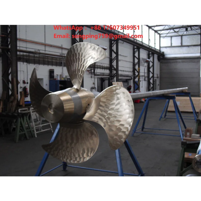 Ship New Style Low Price Boat Four Blades Long Shaft Bronze Propeller