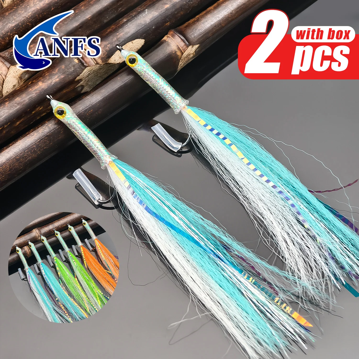 ANFS Moscas Streamer para agua salada – Mosca grande - imagen 4