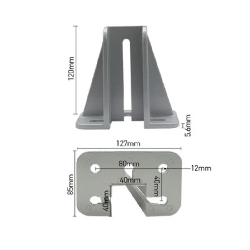 4040 Aluminum Foot Aluminum Profile Fixed Seat 8060648080 Guardrail Square Support Fence Base view 2