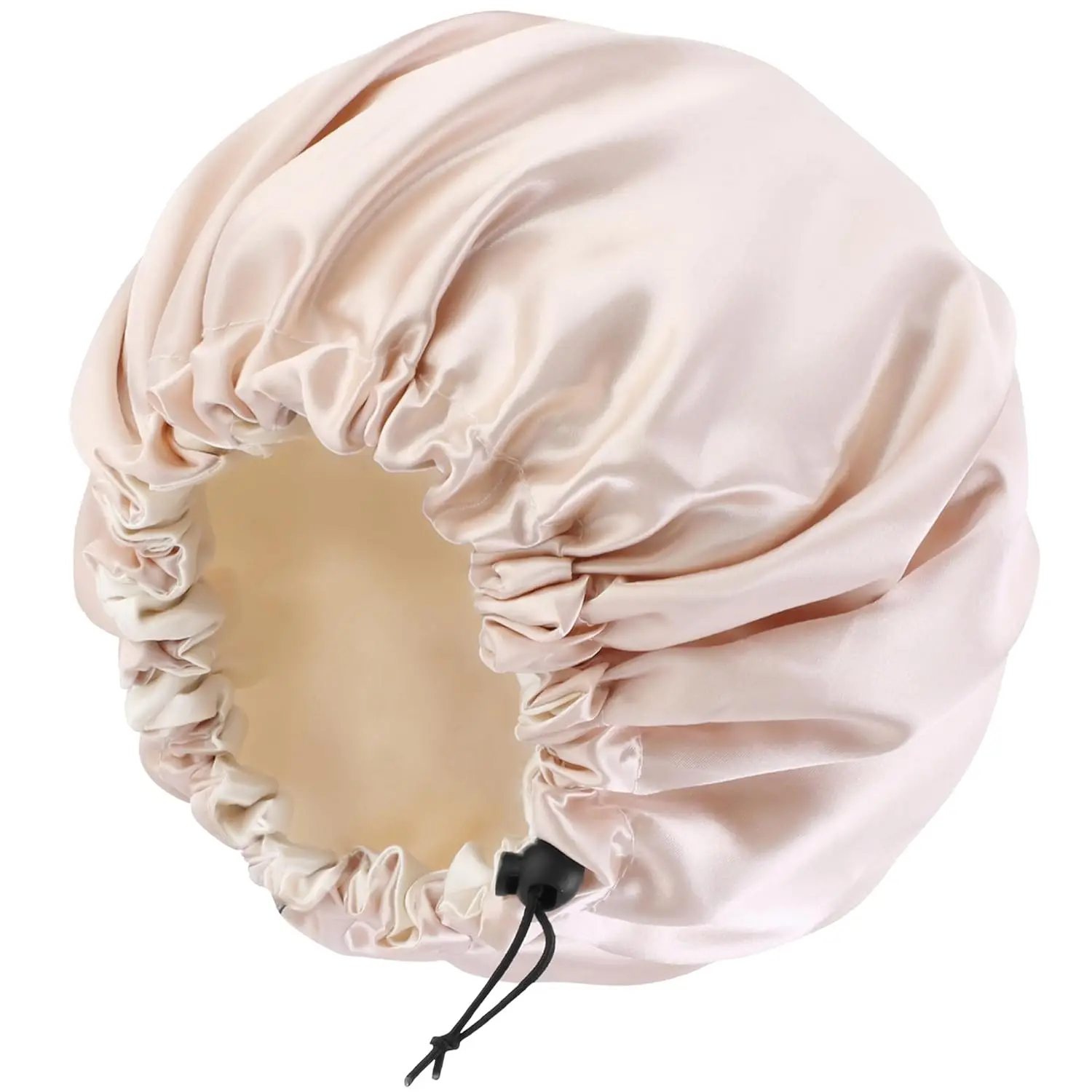

Satin Silk Bonnet for Curly Hair Bonnet Braid Bonnet for Sleeping Bonnets for Women Large Double-Layer Adjustable Champagne