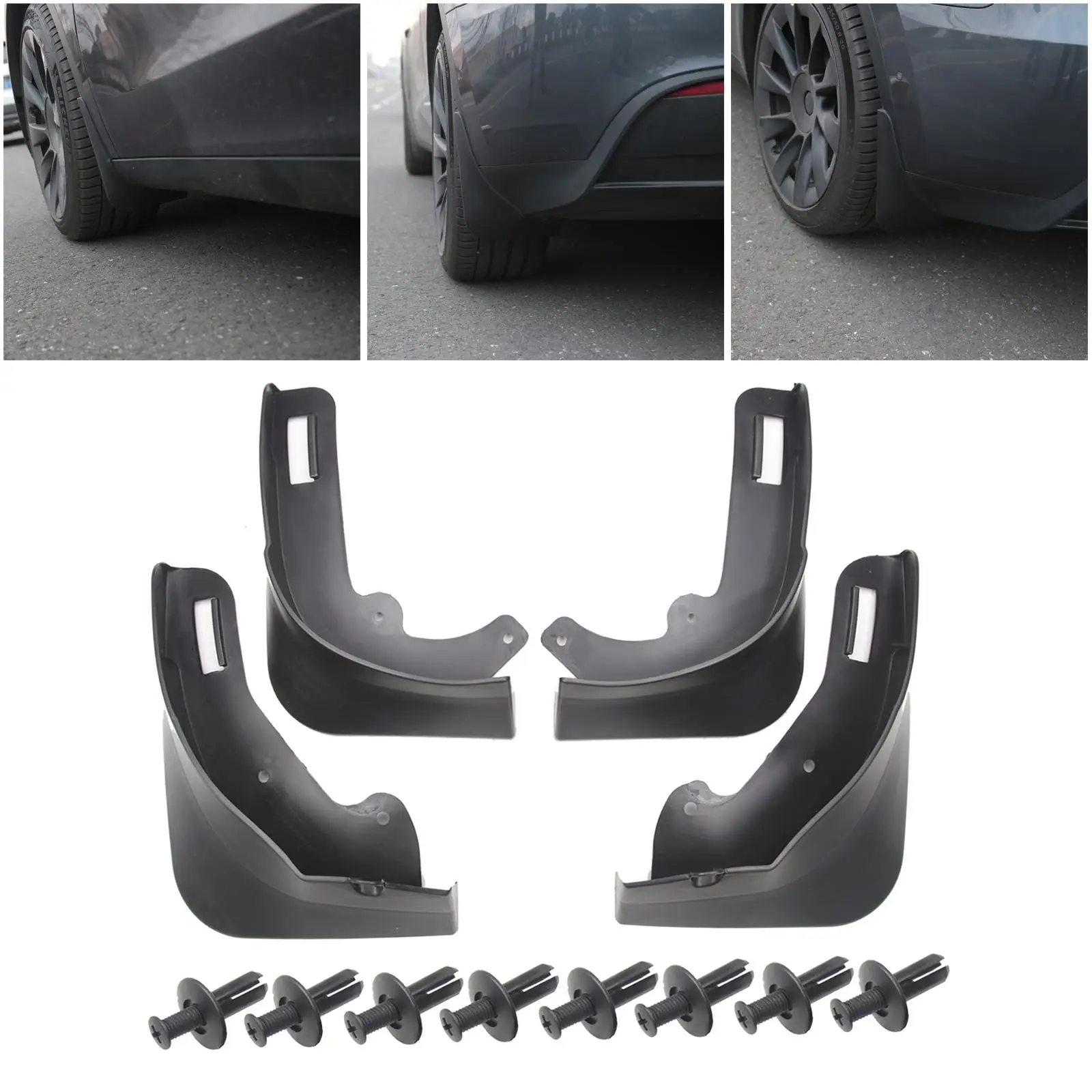 Car Mud Flaps No Drilling Splash Compatible for Model Y 4Pcs