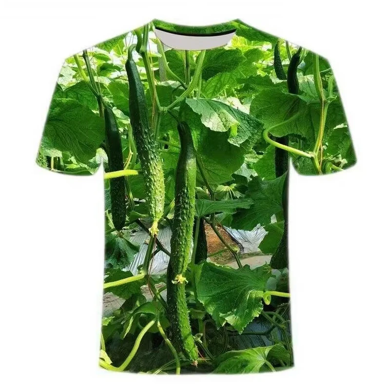 New Vegetable 3d Printed Hip Hop Men\'S T-Shirt Fashion Creative Summer Trend Harajuku Loose Short Sleeve Casual Comfortable Top