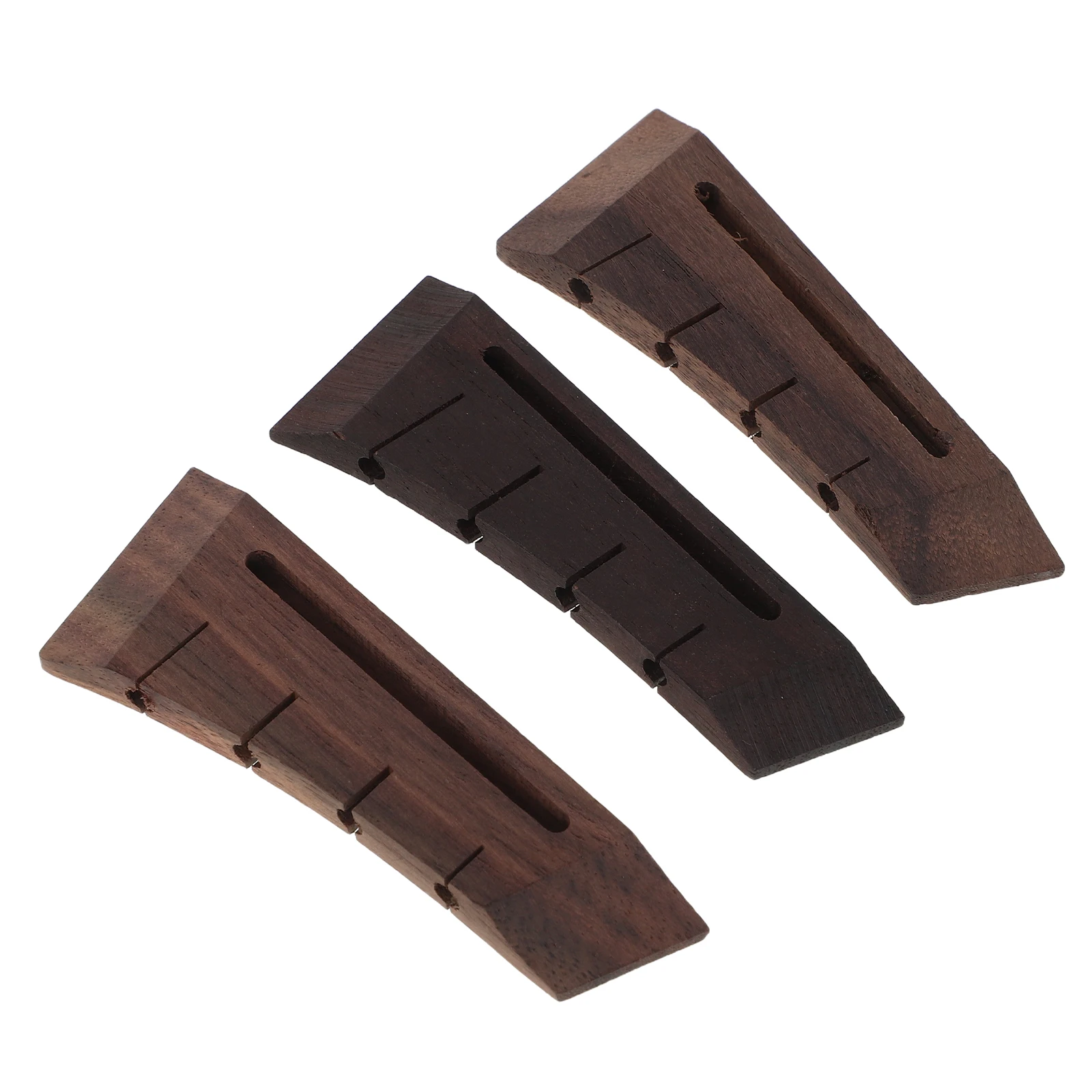 

3 Pcs Ukulele Ponticello Bridge DIY Repair Part Wood Saddle Replacements Guitar