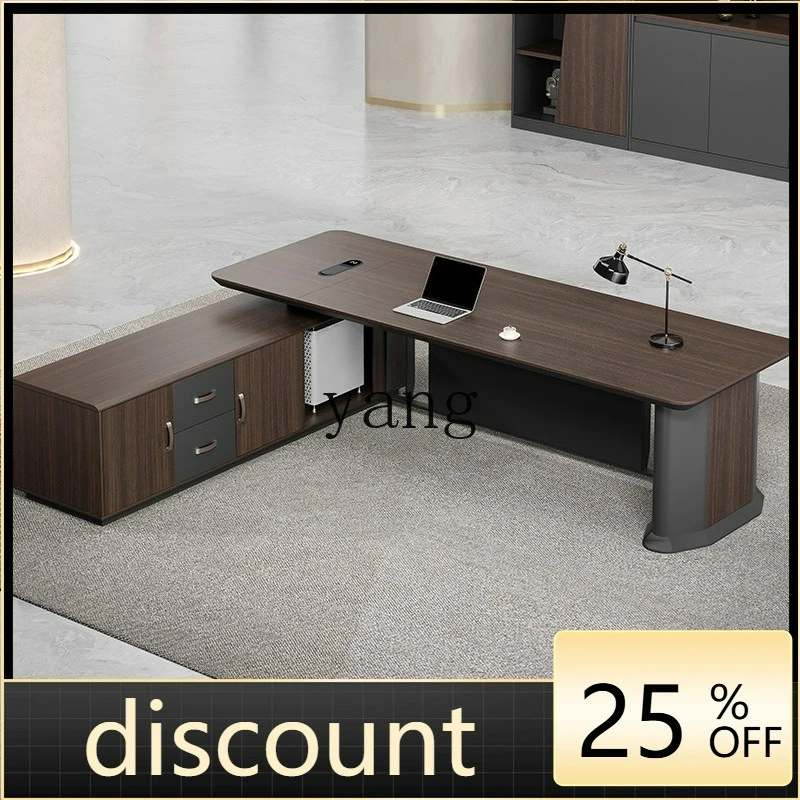 

LTT new Chinese classic modern office furniture table and chair combination manager supervisor table