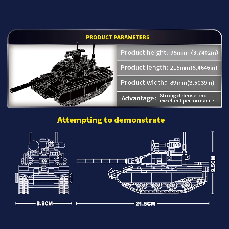 TINSOL Neue 648PCS Baustein Tank Modell Pädagogisches Puzzle Spielzeug für Kinder Baustein Geschenk Set Baustein Spielzeug modell – Detail 10