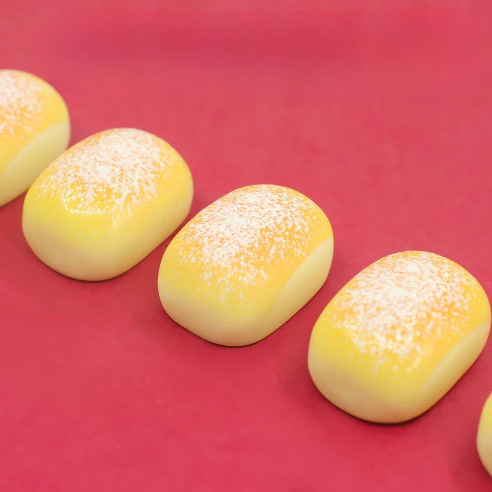 Kawaii Resin Mini 3D Butter Coconut Bread Figures for Crafts Flatbacks Miniature Flatback Cabochons Figurine Charms Material DIY