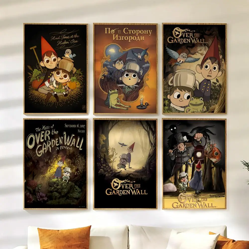 Anime O-Over the G-Garden wall Poster Wall Stickers HD Painting Self Adhesive Art Decals for Bedroom Living Room Home Decor