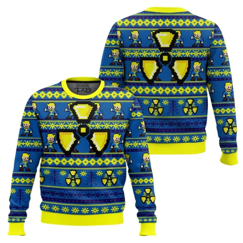 Merry Christmas From Vault-Tec Ugly Christmas Sweater Funny Holiday Party Pullover Plus Size Sweaters for Xmas Gift 2026