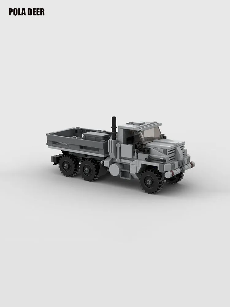 Poladeer 374 Pcs Military 7 Ton Military Truck Small Particle Assembly Building Blocks Educational Toys Boy Holiday Model Gift