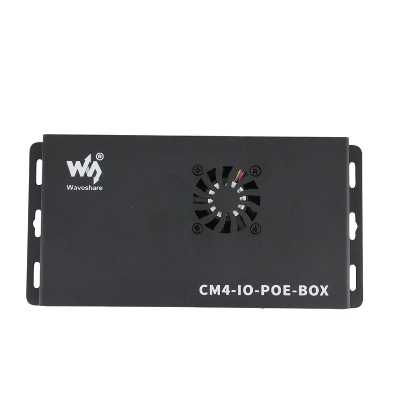 Waveshare Poe Mini-Computer For Raspberry Pi Compute Module 4 CM4, With Metal Case Cooling Fan, CM4-IO-POE-BOX-A