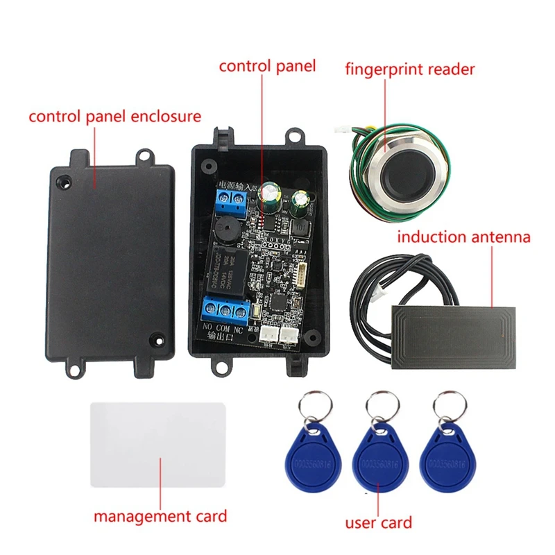 Daily Mobile Phone NFC Control Board Fingerprint IC Card DIY Relay Module 13.56Mhz Access Control Card Controller