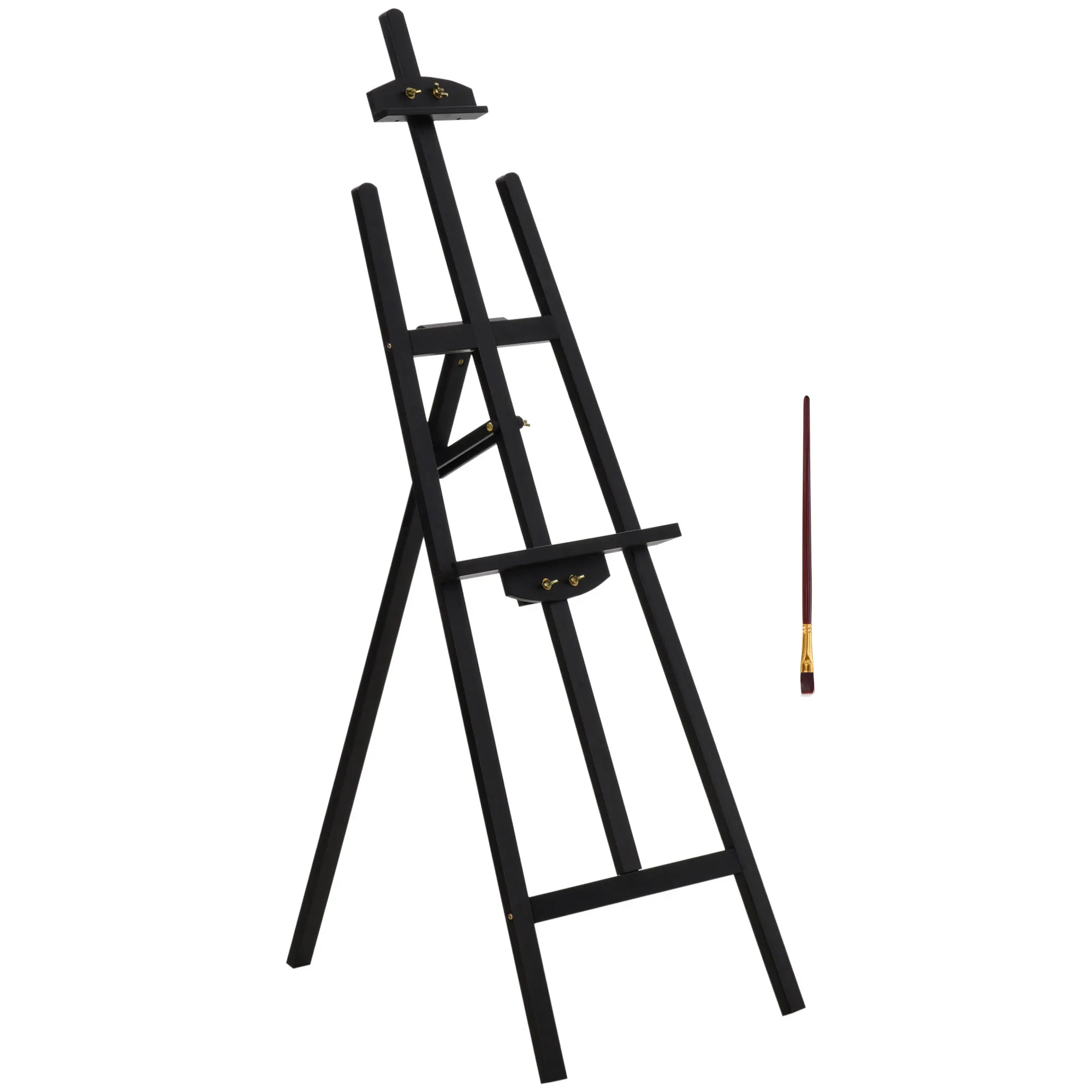 HOMCOM kunstenaars-ezel op dimmende poten. 51,5l x 71,5l x 134,5H cm verstelbare kantelfunctie 90° ° max. pin drink