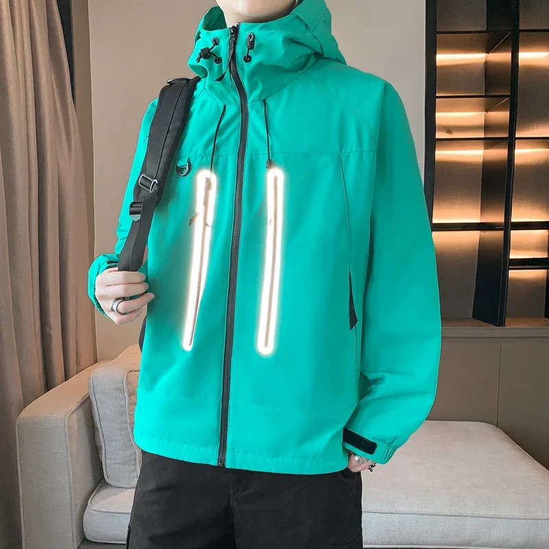 

Куртки весенне-осенние повседневные дышащие с капюшоном для кемпинга, треккинга, ветровки, одежда для путешествий, рыболовные куртки мужские для активного отдыха JK2509