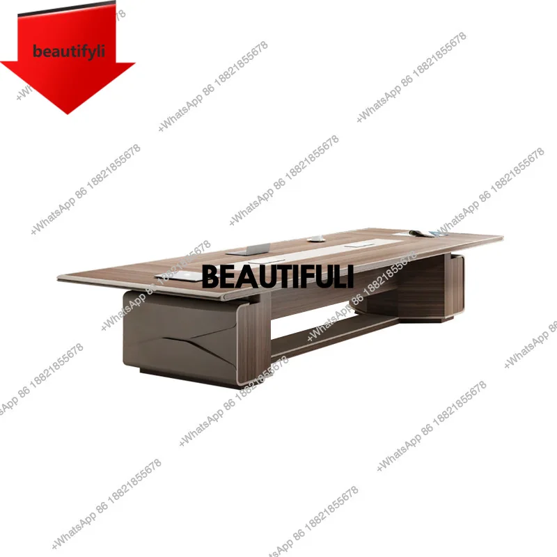 

X188 Стол для конференций, большая простая современная офисная тарелка, длинная многоместная встреча, переговоры и стулья для 8-20 человек