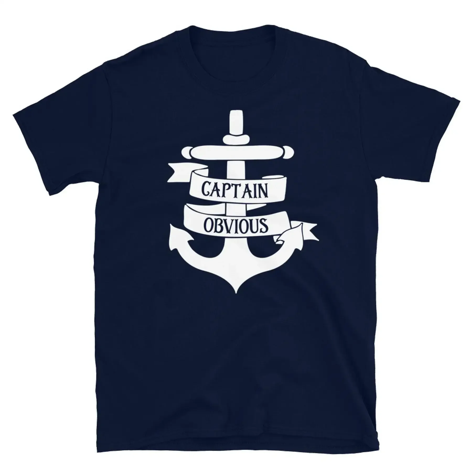 Captain Obvious Anchor Sarcasm Novelty Humor Gift Short Sleeve Unisex T Shirt