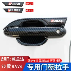 For Toyota RAV4 2020-22 ABS Door Bowl Handle Trim Patch Door Handle Scratch Protection Frame